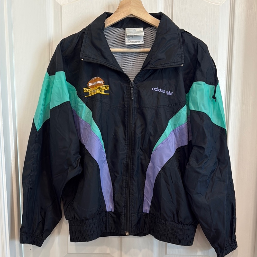 Adidas vintage colorful windbreaker